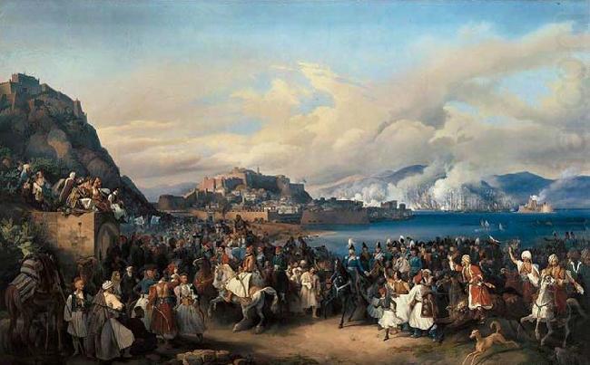 HESS, Heinrich Maria von The Entry of King Othon of Greece into Nauplia china oil painting image